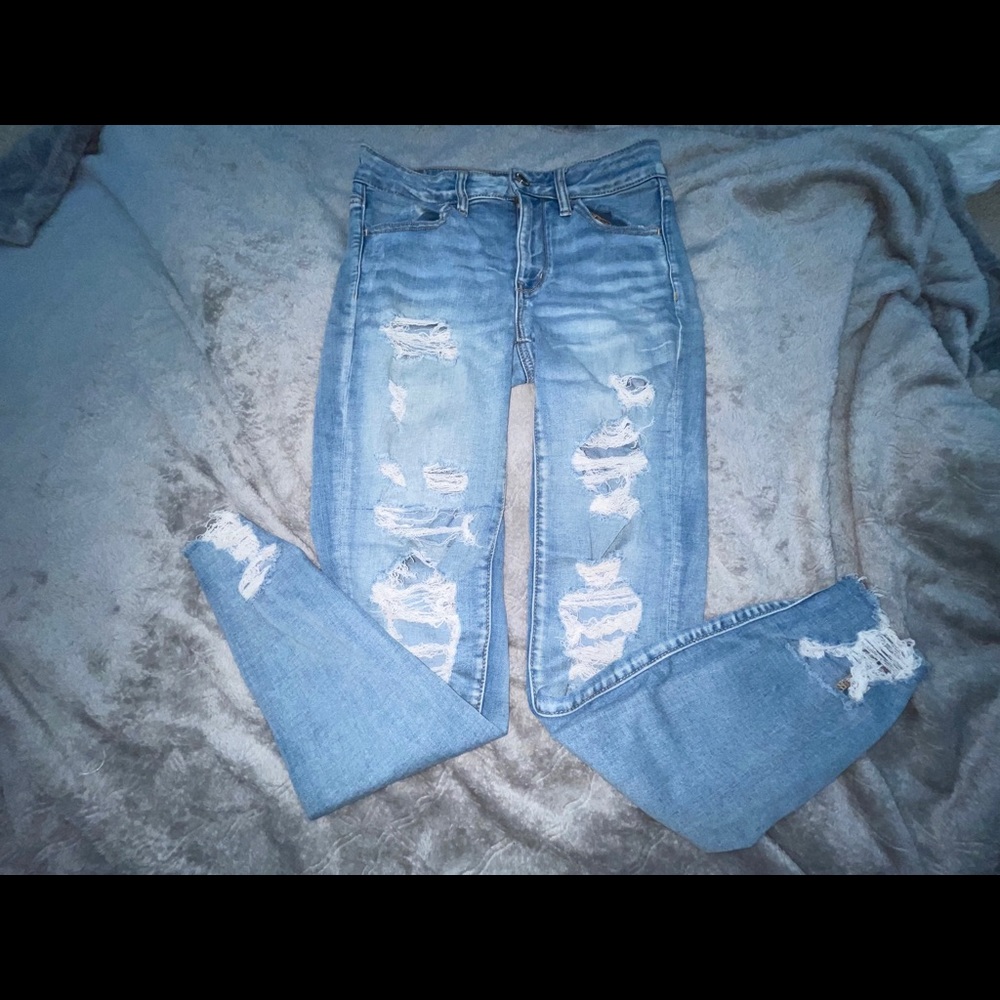 American Eagle Ripped Stretch Skinny Jeans